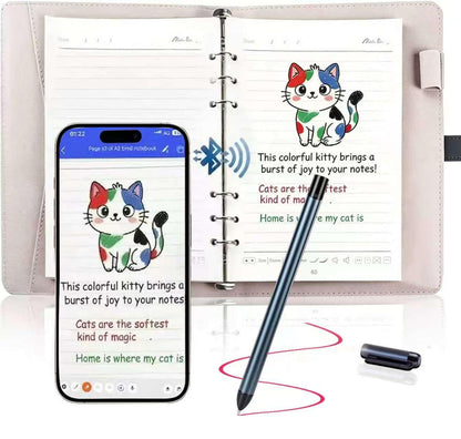 Digital Notebook with Pen Set smart Pen Enables Synchronized Handwriting, OCR to Text, Offline Storage, Audio Recording and Note Sharing, Compatible with iOS and Android