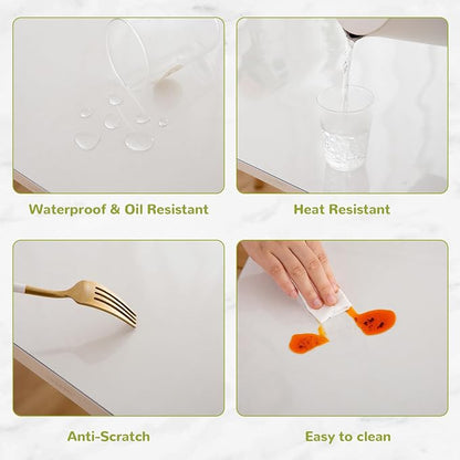 40 x 62 Inch Clear Table Cover Protector, Clear Table Protector for Dining Room Table, 1.5mm Plastic Table Cover, Waterproof Table Pad for Kitchen, Office