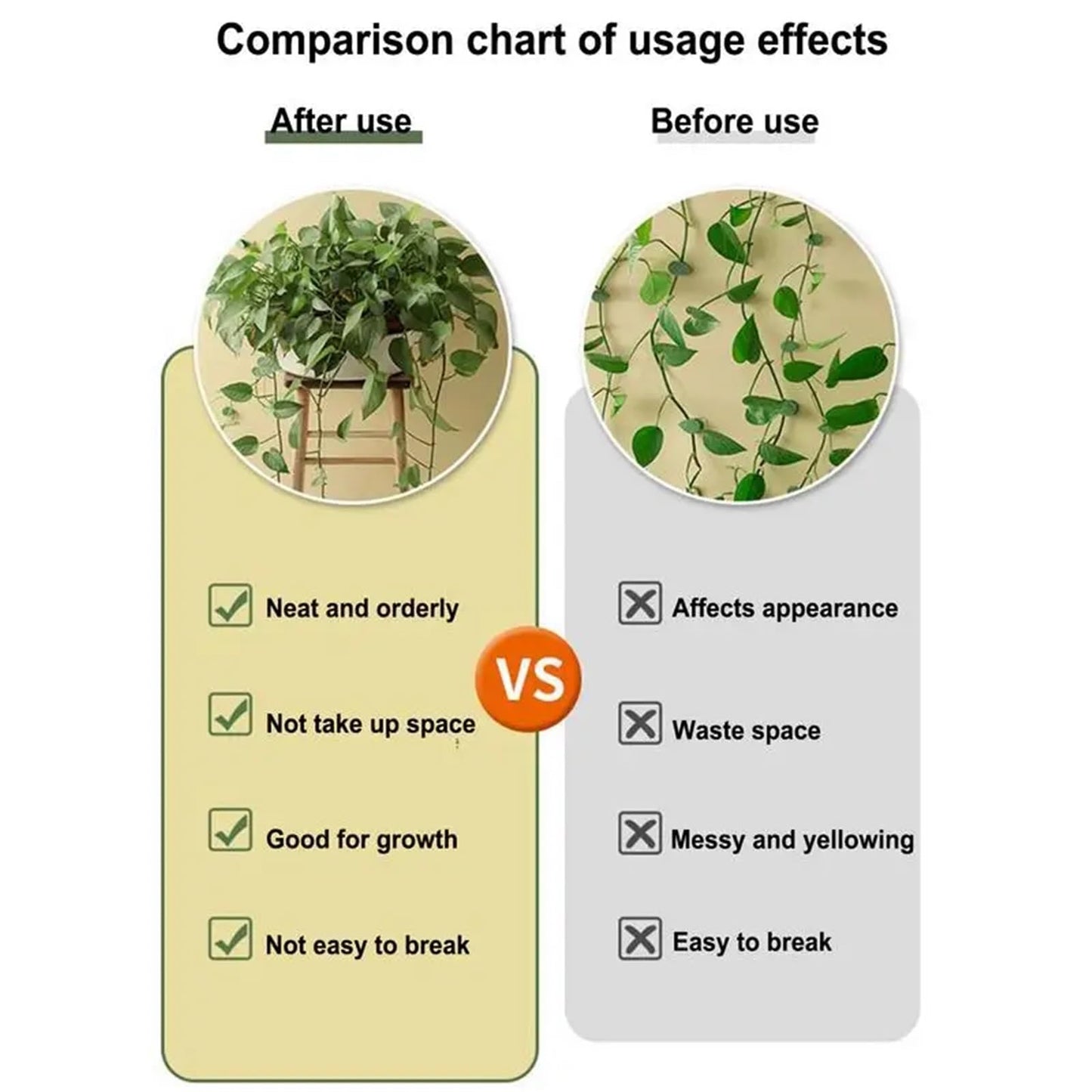 Plant Climbing Wall Fixture Clips 80Pcs Rattan Vine Fixer Self-Adhesive Hook Invisible Wall Sticky Clip for Indoor Outdoor Gardening