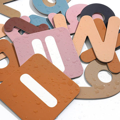 77 PCS Boho Magnetic Letters & Numbers Set, Uppercase & Lowercase Letters with Symbols, Full Magnetic Backing Decorative Fridge & Whiteboard Magnets, Earth Tone Home & Office Decor