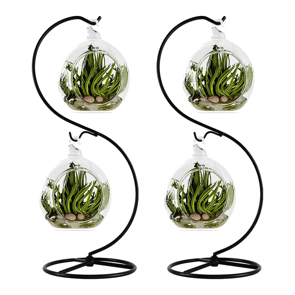 CXLE 2pcs Ornament Display Stand, Ornament Hanger Stand for Hanging Glass Globe Air Plant Terrarium, Witch Ball, Christmas Decor and Home Wedding Decoration