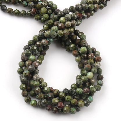 Song Xi 90pcs 4mm Natural Dragon Blood Gemstone Beads Faceted Round Loose Stone Beads for Jewelry Making