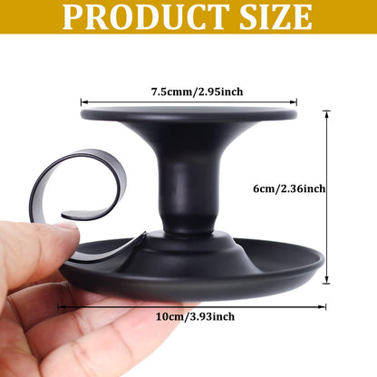 SZHTSWU Taper Candle Stick Holder, Set of 2 Retro Iron Candlestick Holders Candlelight Dinner Stand for Wedding Dinning Party Table Home Decoration (Black)