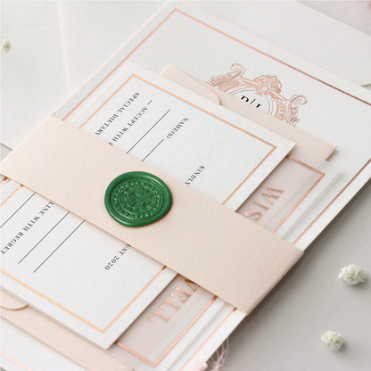 SHOWIN Glue Gun Sealing Wax Sticks for Wax Seal Stamp - Metallic Dark Green, Great for Wedding Invitations, Cards Envelopes, Snail Mails, Wine Packages, Christmas Gift Ideas, Pack of 10