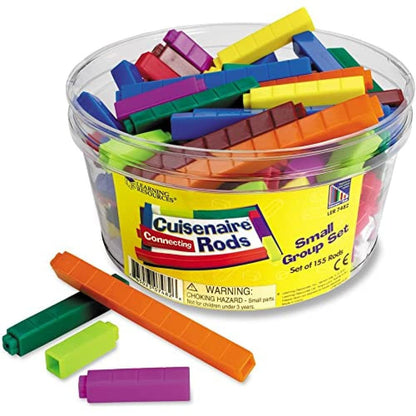 Learning Resources Connecting Cuisenaire Rods Small Group Set - Math Manipulatives for School,Educational Toys, Counting Blocks for Classroom and Homeschool, Fine Motor Skills, Gifts for Kids