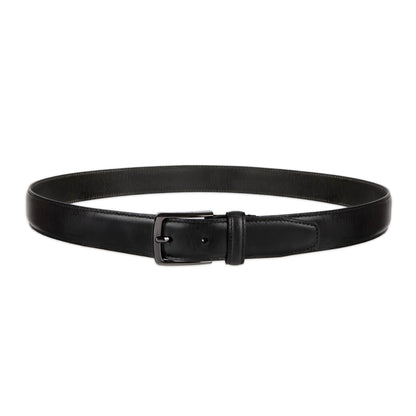 Haggar Men's Leather Dress Belt, Black, Medium