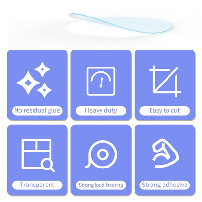 80PCS Heavy Duty Double Sided Adhesive Mounting Circle Tape- Waterproof,Strong Adhesion,Clear, High Strength,No Residue Removability for Hanging,Wall Mounting, Home Decor,Adhesive for Shower