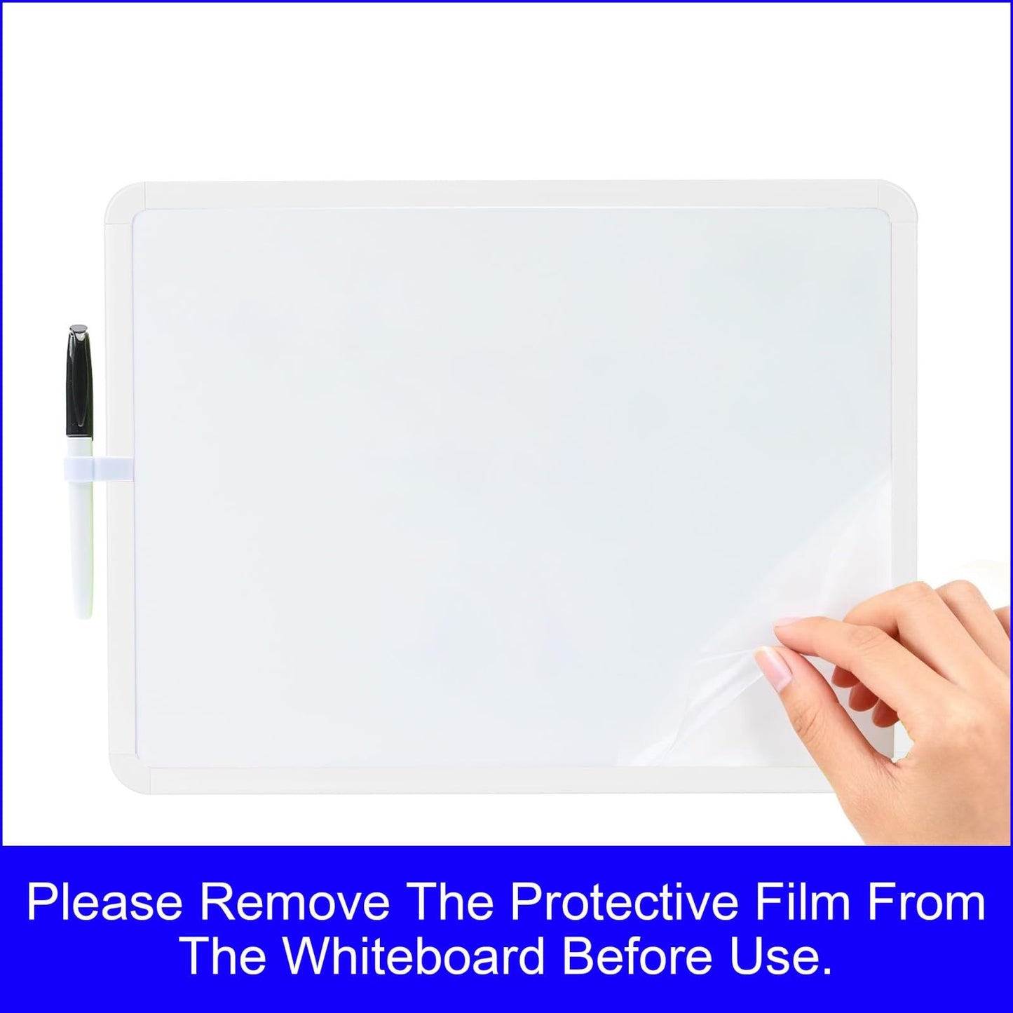 MXG Small White Board Dry Erase, 12x16 Inch Portable Double Sided Whiteboard for Wall, Fridge, Desk, Mini Dry Erase Board with Magnets, Marker & Eraser, for Office, Home, School & Business