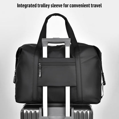 SZDPC Travel Duffle Bag for Spirit Airlines Personal Item Bag 18x14x8, PU Leather Carry on Tote Bag with Shoulder Strap, Weekender Bag for Men and Women