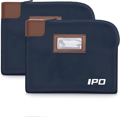 Waterproof Cash Bag with Key Lock, 2 Pack Money Pouch Bank Deposit Bag,11 x 8.6 Inches,Men & Women's Locking Accessories Pouch for Cash, Portable Travel Money Pouch Protects Passports, Valuables