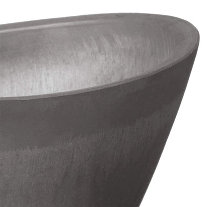 Arcadia Garden Products PSW Pot Collection YB41CT Plastic/Stone/Wood Composite Curved Planter Pot – No Drainage Hole (Drillable), for Indoor and Outdoor Plants and Gardens, 16-inch, Cement Gray