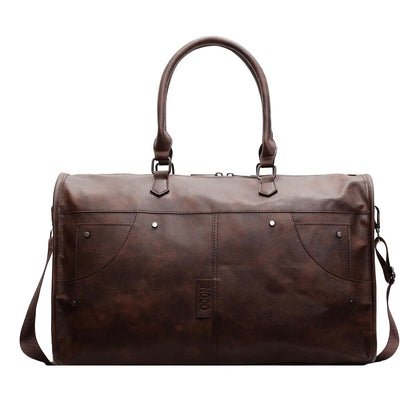 Travel Duffle Bag, PU Leather, Travel Weekender Overnight Bag, Handbag, Casual Bag, Large Capacity Gym Bag for Flight, Camping, Sports, Business Travel, Lightweight, Waterproof, 40L.