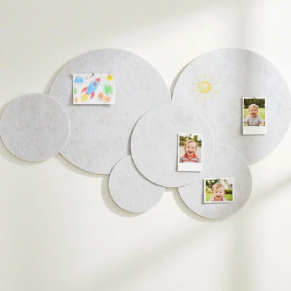 Yerliker 6 Pcs 55 x 30 Inch Felt Bulletin Board Tiles – Self-Adhesive, Thick Splicing Felt Panels for Home, Classroom, Nursery & Playroom Wall Decor – Push Pin Friendly(Ivory Tan)
