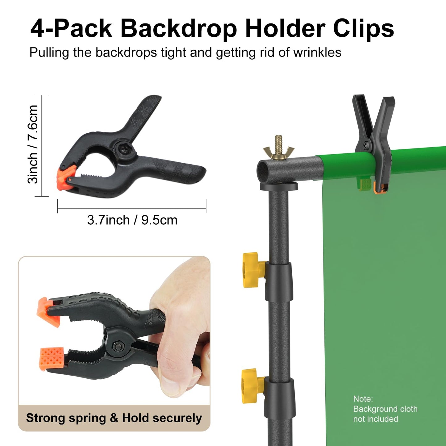 LINCO Lincostore Backdrop Support Stand Kit 10x6.5ft Adjustable Photography Studio Photo Background Support System with Carrying Bag for Green Screen Muslin, 4171