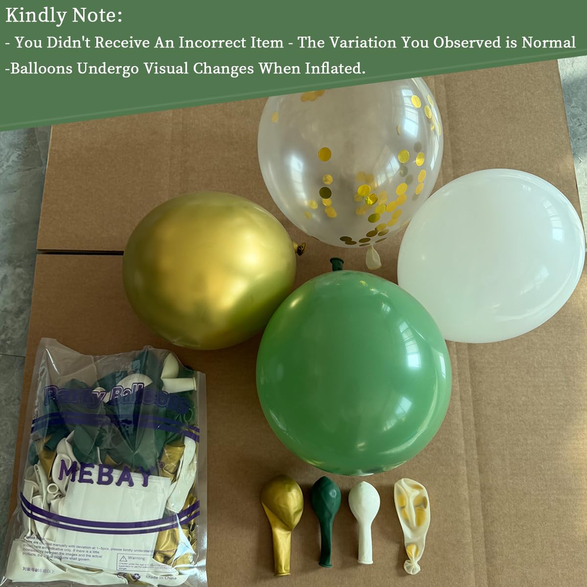 MEBAY Sage Green White Gold Balloon Garland Arch Kit, 146Pcs Latex Balloons Different Sizes 18 12 10 5 Inch for Birthday Baby Shower Gender Reveal Wedding Party Decoration