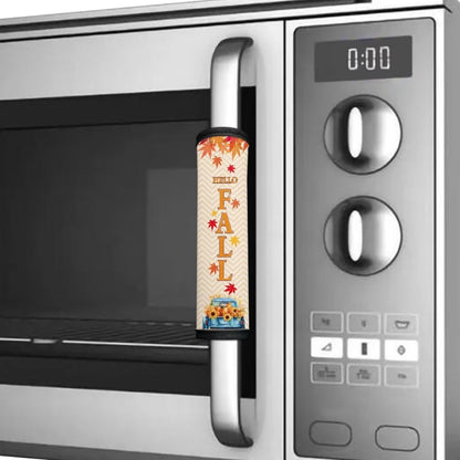 Mintulipy Refrigerator Door Handle Covers Set of 4 Thanksgiving Decor Kitchen Appliance Handle Cover Keep Your Fridge Microwave Oven Stove Dishwasher Clean