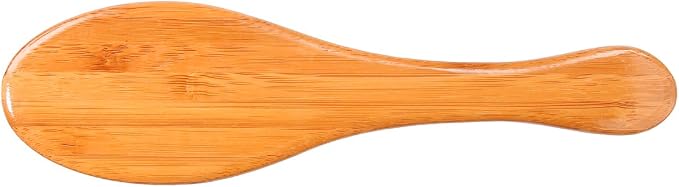 BASS Brushes THE Hybrid PET Groomer Oval Brush, Bamboo-Dark Finish, Small