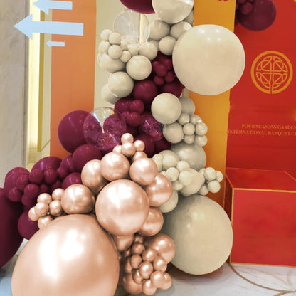 MOXMAY Dark Purple White Gold Balloon Garland Arch Kit, 160Pcs Grape Purple White Sand Metallic Rose Gold Balloons for Halloween Wednesday Baby Shower Birthday Wedding Party Decoration