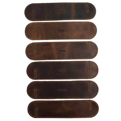Hide & Drink, Leather Napkin Ring (6 Pack), for Place Setting, Wedding Receptions, Dinner & Holiday Parties, Home Decoration, Handmade :: Bourbon Brown