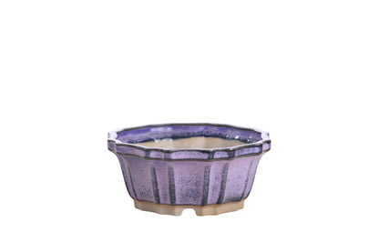 Willow Bonsai Ceramics Flower Design Bonsai Pot 4.5 Inch – Elegant Ceramic Bonsai & Succulent Pot, High‑Fired Frost‑Proof Stoneware with Drainage+Wiring Holes, Handmade USA (Purple, 4.5inch)