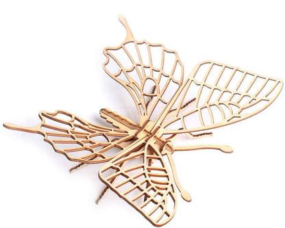 3D Wooden Insect Puzzle - 6 Piece Set Insect Animal Skeleton Assembly Model Puzzle - DIY Wooden Crafts 3D Puzzle - Wood Toys Gifts for Adults & Teens Birthday Gifts Christmas