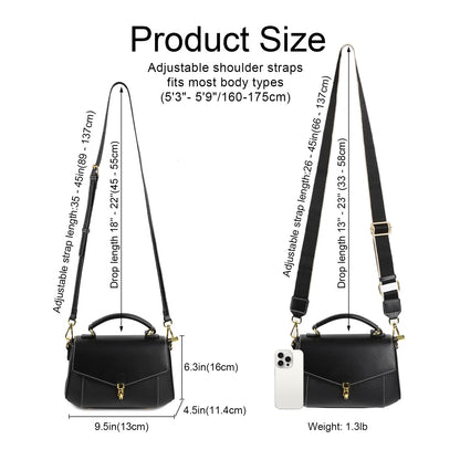 imeetu Crossbody Bags for Women, Genuine Leather Shoulder Bag, Womens Purses and Handbags with Top Handle, Travel, Daily (Grey)
