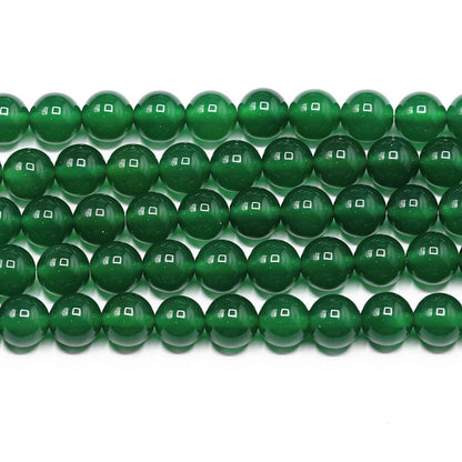 PLTbeads Gorgeous Green Agate Natural Gemstone Loose Beads 6mm Smooth Round Approxi 15 inch DIY Bracelet Necklace for Jewelry Making