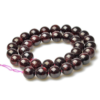 MJDCB Natural Stone Beads Garnet Round Loose Beads for Jewelry Making DIY Bracelet Necklace (8mm)