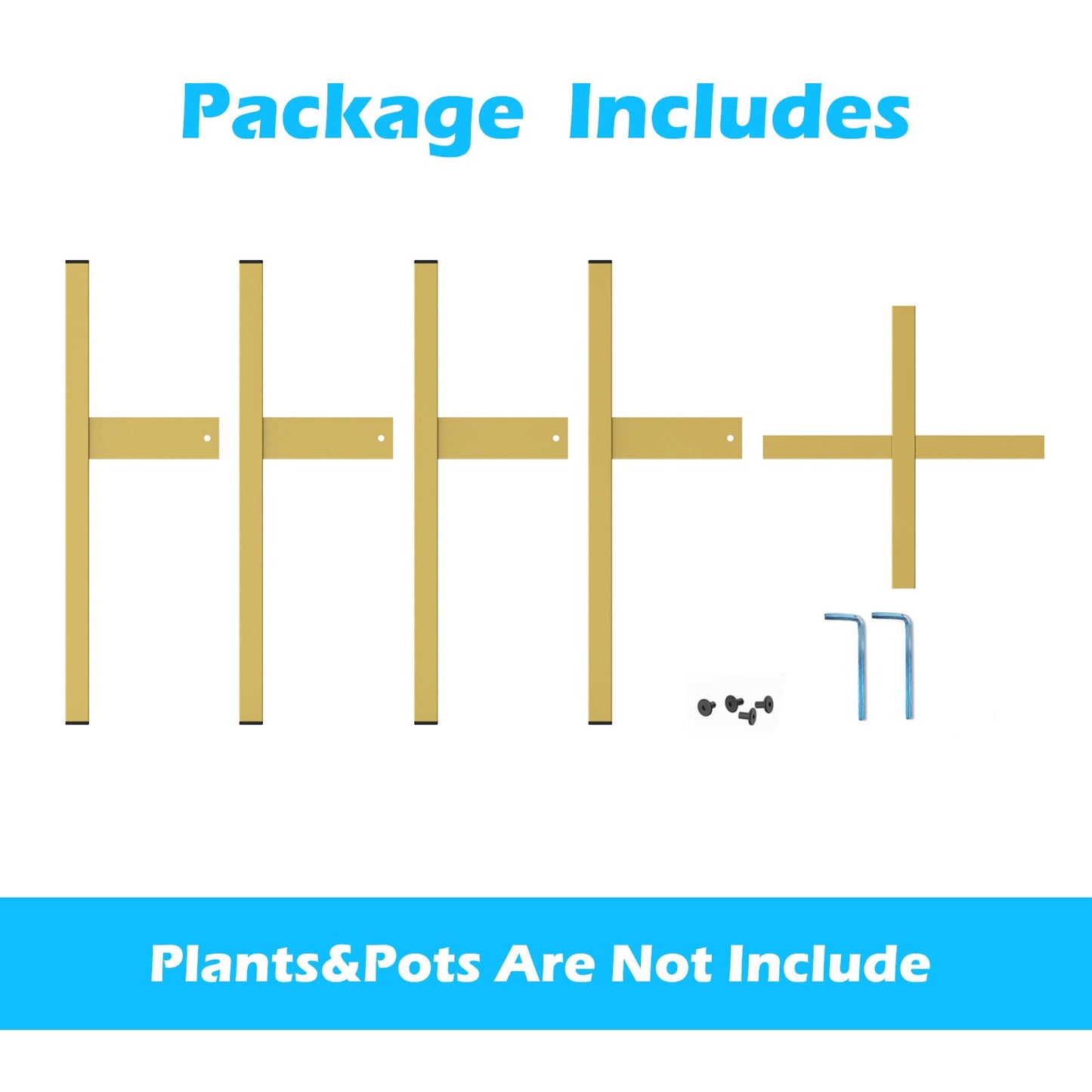 DDPow Heavy Plant Stand for 10"-16" Plant Pot Indoor Outdoor Corner, Adjustable Metal Heavy Duty for Large Pot (Golden 1 Pack)