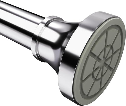STARLATTA Adjustable Shower Curtain Rod 31-80 Inch, Never Rust Stainless Steel Silver Tension Rod, 1" Heavy Duty No-Drill for Bathroom, Kitchen & Closet