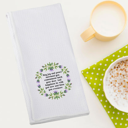 G2TUP Scottish Thistle Kitchen Towel Scottish Blessing Towels Scottish Highlander Gifts Scotland Towel Scottish Blessing Gifts (May Joy)