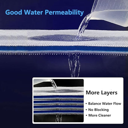 Aquarium Filter Media, Newly Premium 8-Layer Filter Pads for Aquarium, Fish Tank Sponge Pad Foam Filter Accessories for Pond (47" x 12",1 Pack)