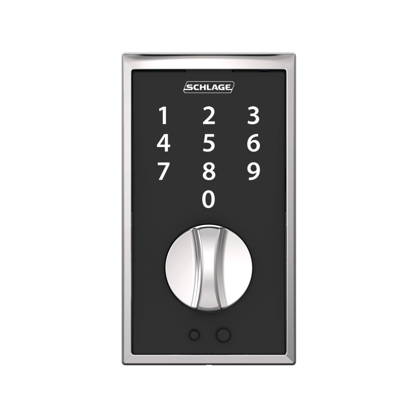 SCHLAGE BE375 CEN 622 Touch Keyless Touchscreen Electronic Deadbolt Lock, Matte Black