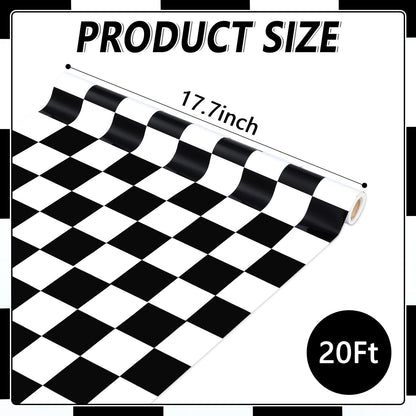 Black White Checkered Bulletin Board Paper Roll Black Plaid Bulletin Board Background Paper Back to School Classroom Decoration Poster for Art Craft DIY Home Office Classroom Supplies 17.7in x 20ft