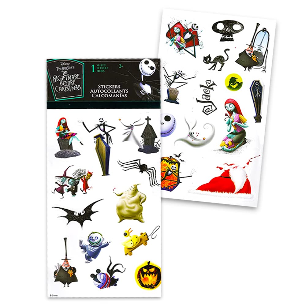 Nightmare Before Christmas Cake Topper - Jack Skellington Cake Decorations Bundle with 5 Nightmare Before Christmas Cake Toppers Figures, Stickers, More | Nightmare Before Christmas Party Supplies