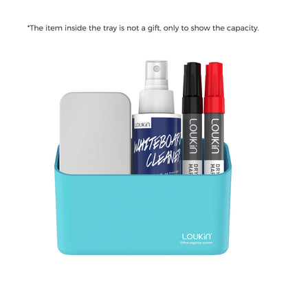 loukin Magnetic Marker & Remote Control Organizer, Dry Erase Marker Holder, Magnetic Storage for Whiteboard or Refrigerators (Sky Blue)