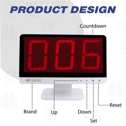 Retekess TM101 Wireless Buzzer System,Answer Buzzers with Lights & Sound,Add Up to 32 Buttons,262ft, Game Show Buzzers for Classroom,Family Feud Adult Trivia Game Night,Back to School
