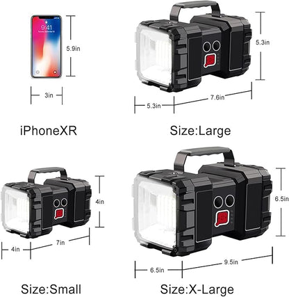AlpsWolf Rechargeable Flashlight, LED Spotlight Flashlight 20000 Capacity 4000LM 25h Ultra-Long Standby 3+4 Lights Modes Ultra Bright Flashlight Waterproof with USB Output as a Power Bank