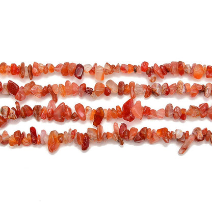 PLTbeads Gemstone Chips Natural Red Agate 3-5mm Healing Crystals Waist Bracelets Necklace Kit Irregular Stone DIY Crafts Design Jewelry Making Approxi 32 inch