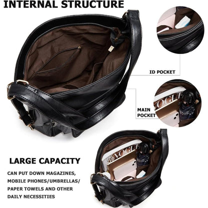 Zentora Vintage Genuine Leather Backpack Purse for Women, Convertible Daypack with Ample Space, Travel Backpack Loved by Her (Black)