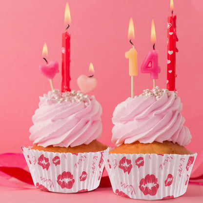 ELECLAND 600 Pcs Valentine's Day Cupcake Liners Baking Muffin Paper Cups Cases Baking Cups Wrappers Decorations for Party Supplies