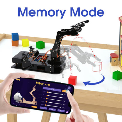 ACEBOTT 4 DOF ESP32 Robotic Arm Kit for Kids 8-12, Robotics Kit App Remote Control Robot Toys Compatible with Arduino, STEM Educational DIY Robot Arm Kit Gift for Teenagers & Adults