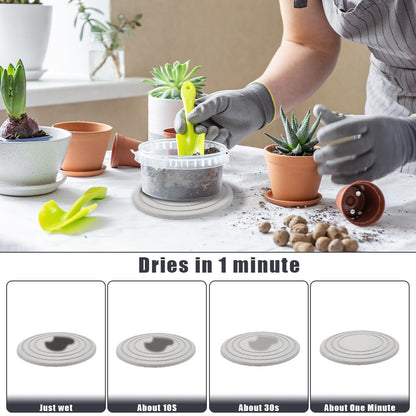 2PCS 8Inch Diatomaceous Earth Plant Trays, Jaxbo Plant Water Absorbent Trays, Plant Trays for Pots, Stone Quick Drying Tray Plant Plates to Catch Water Indoor Plants and Absorbent