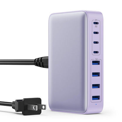 USB C Charger 200W USB C Charger Block,Upgraded GaN III 8-Port Fast Charging Station Hub,PD 65W Laptop Charging Adapter Compatible with MacBook Pro/Air,DELL,Steam Deck,iPhone 16/15/14,Galaxy S23/22