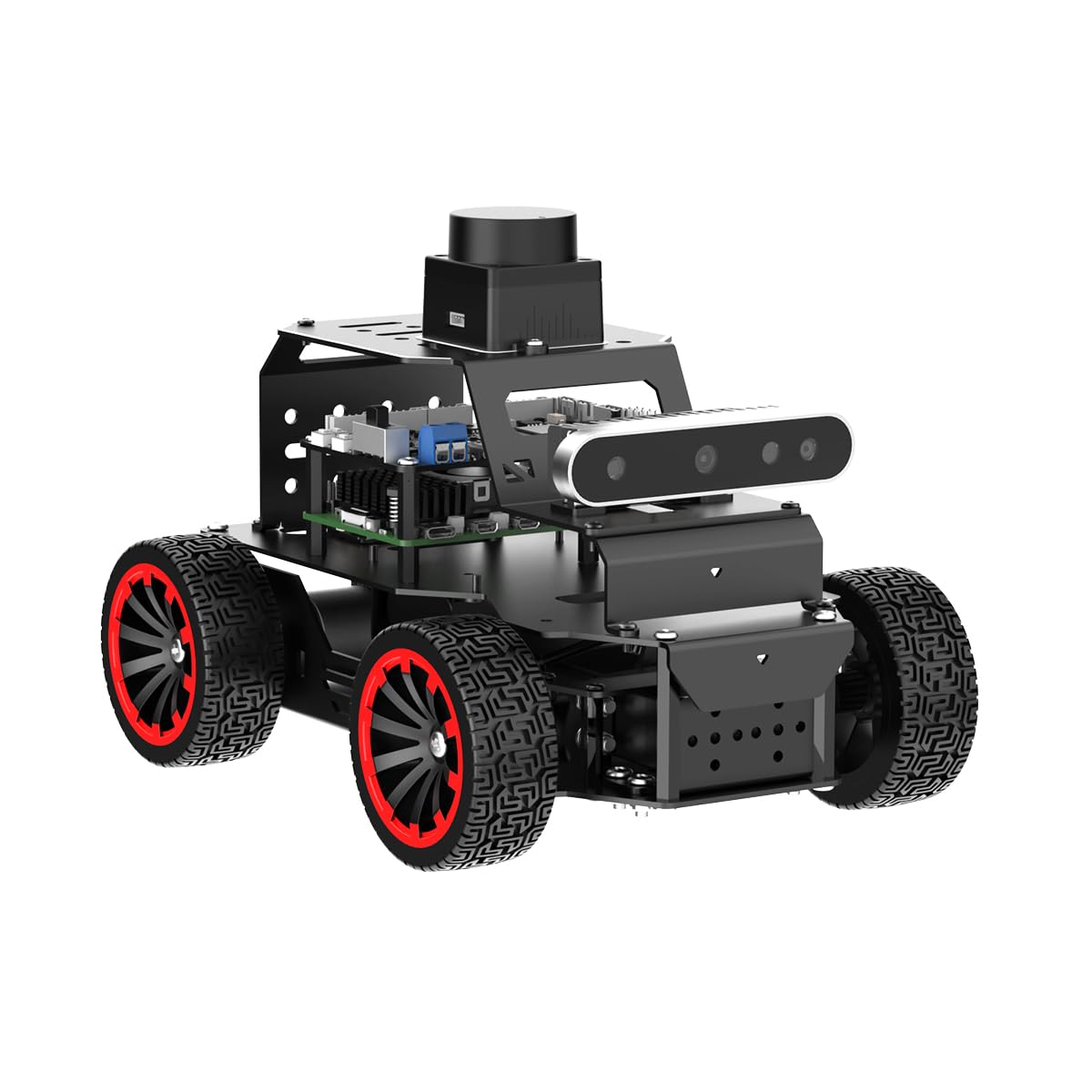 ROS2 Robot Car for RaspberryPi ChatGPT Large AI Model Programmable AI Vision Robot Ackermann Chassis SLAM Mapping Auto Driving Voice Control, Python Robotic for Adult, MentorPi A1 Standard & RPi5 4G