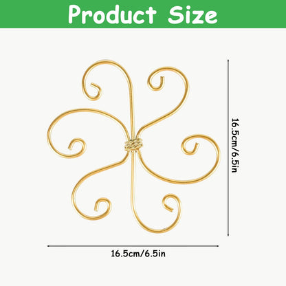 5 Pcs Plant Stem Support, Iron Monstera Plant Support, Durable Hook Stem Supports for Healthy Growth, Bamboo Clamp Set for Leaf Stabilization and Support, Ideal Present for Plant Lovers (6.5IN*6.5IN)