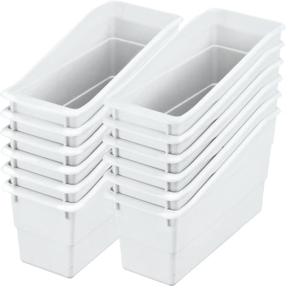 Really Good Stuff Durable Book and Binder Holders - 12 Pack - Ideal for Narrow or Vertical Storage Needs - Book, Magazine, File Folder, and Binder Holders - Classroom Organization Made Easy