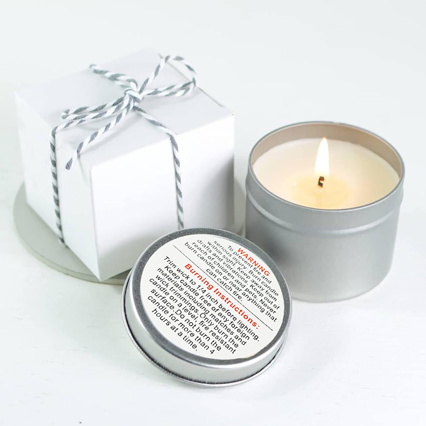 FuraHa 720 Pieces Warning Labels 2 Inch Jar Container Stickers Safety Stickers Decal for Candle Making DIY Jars and Tins