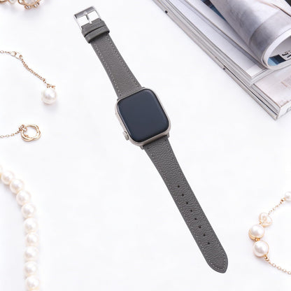 Thin Slim Soft Goatskin Women Leather Watch Bands for Apple Watch 38mm 40mm 41mm 42mm, Small Wrist Watch Band Lightweight Elegant Replacement Straps Compatible with iWatch SE 11 10 9 8 7 6 5 4 3 2 1