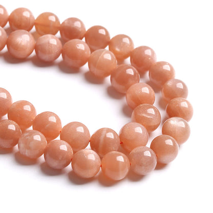 8MM 45PCS Natural Stone Sunstone Gemstone Loose Beads for Jewelry Making DIY Bracelet Crystal Beads